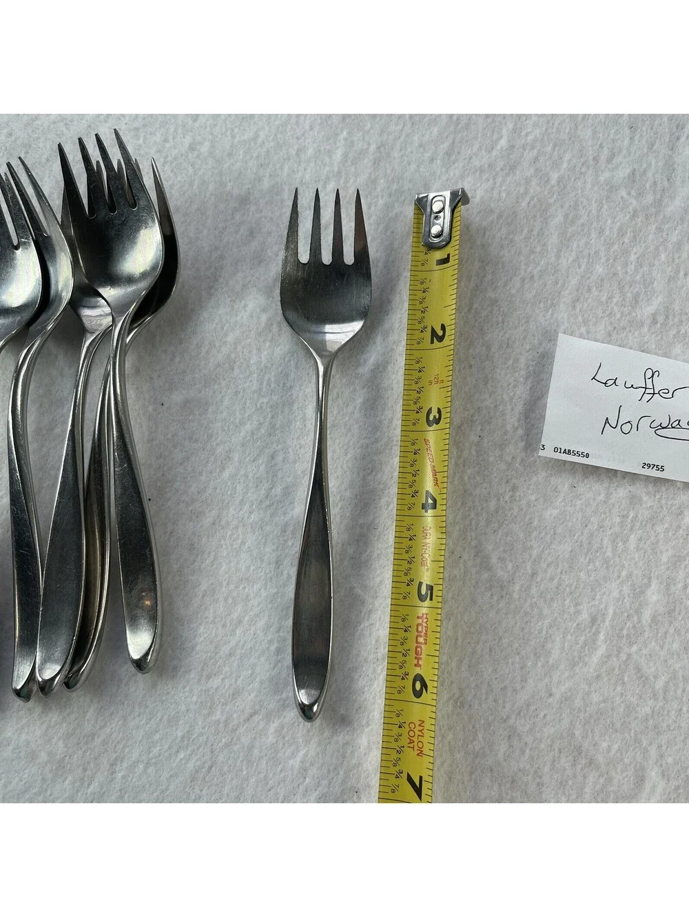 Lauffer Norway Salad Fork Set of 6 Stainless 6 1/8